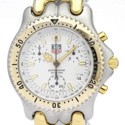 Polished TAG Heuer Sel Chronograph Gold Plated Steel Mens Watch CG1120 BF561981