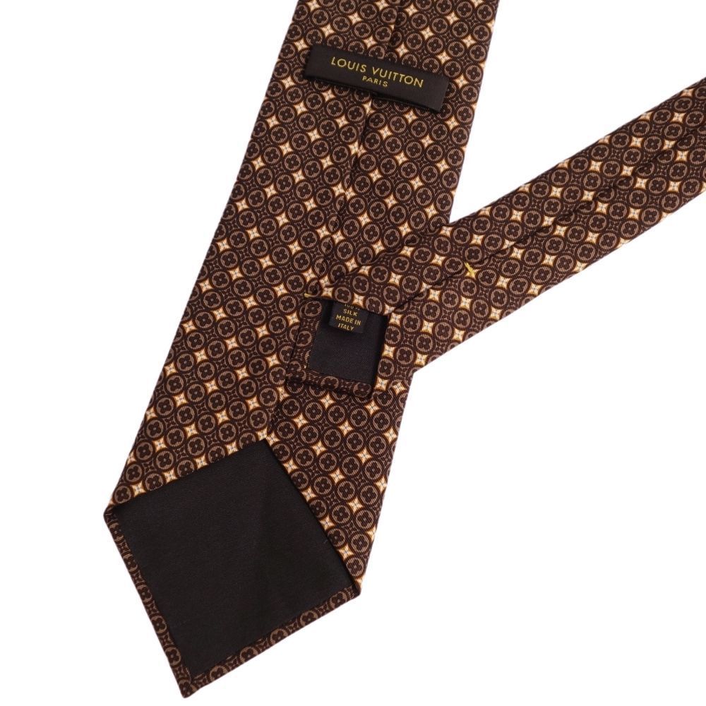 Louis Vuitton LOUIS VUITTON tie fleur silk 100% men's brown