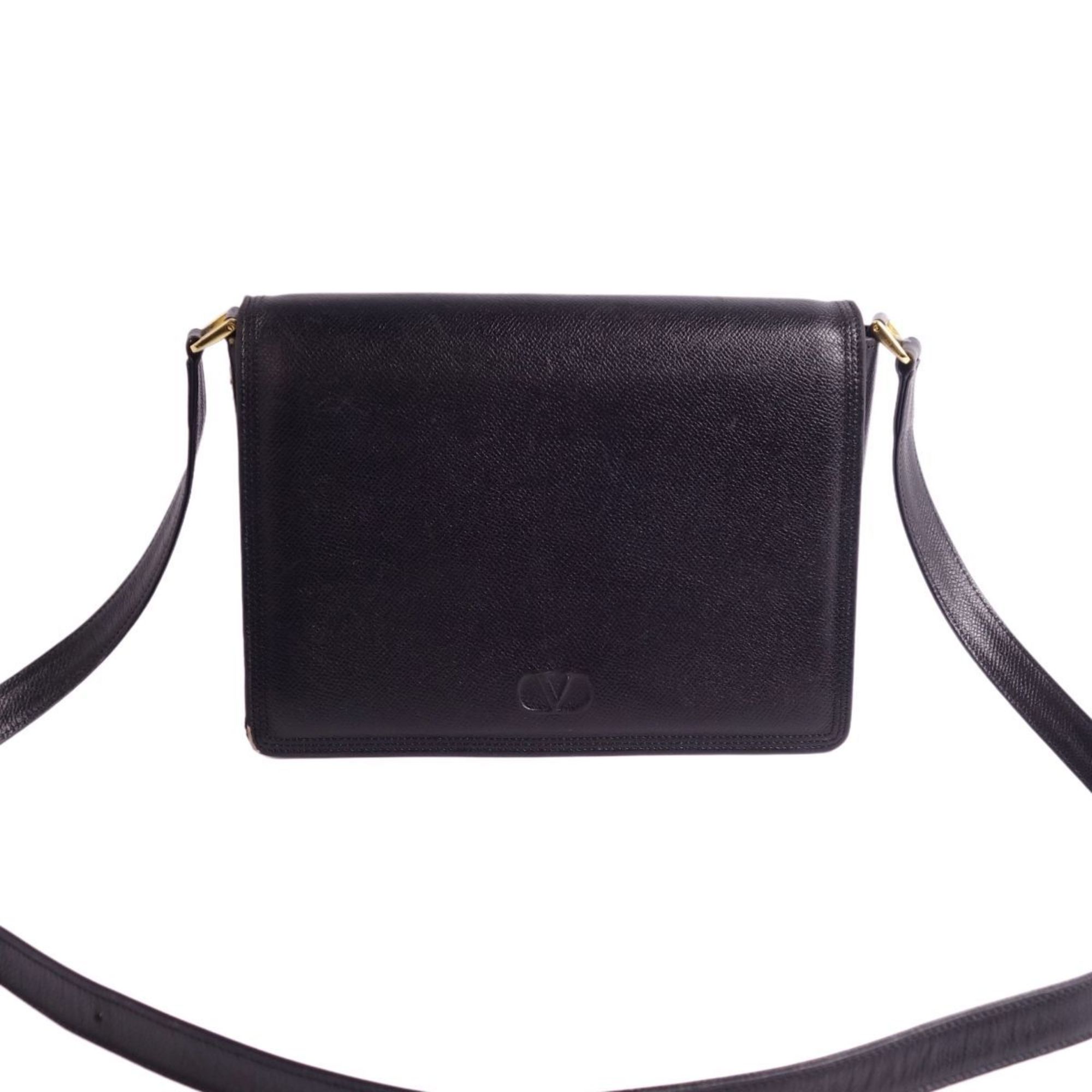 Valentino Garavani bag shoulder pattern calf leather ladies black