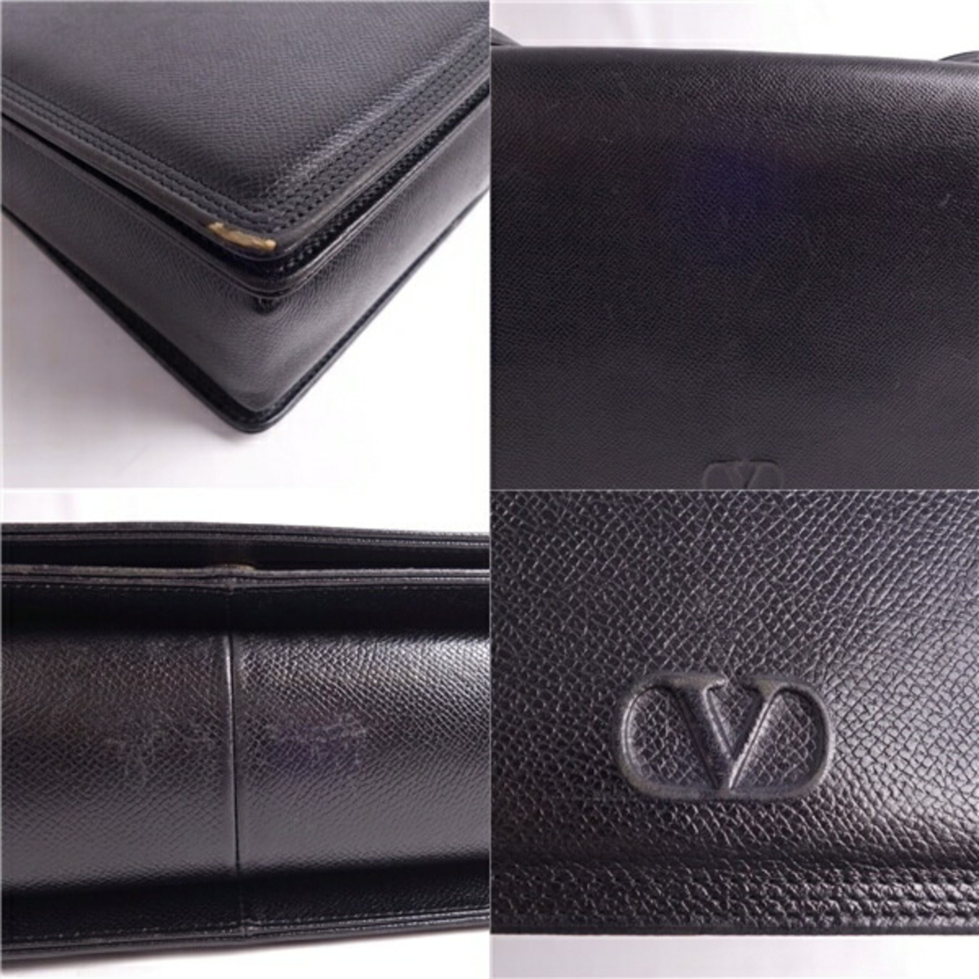 Valentino Garavani bag shoulder pattern calf leather ladies black