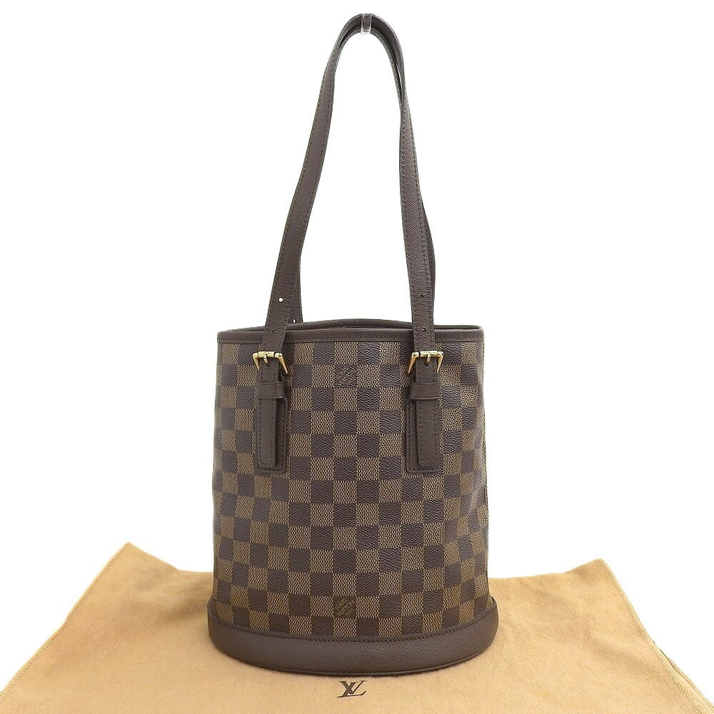 Louis Vuitton LOUIS VUITTON Damier Male Tote Bag Bucket Handbag Ebene  N42240