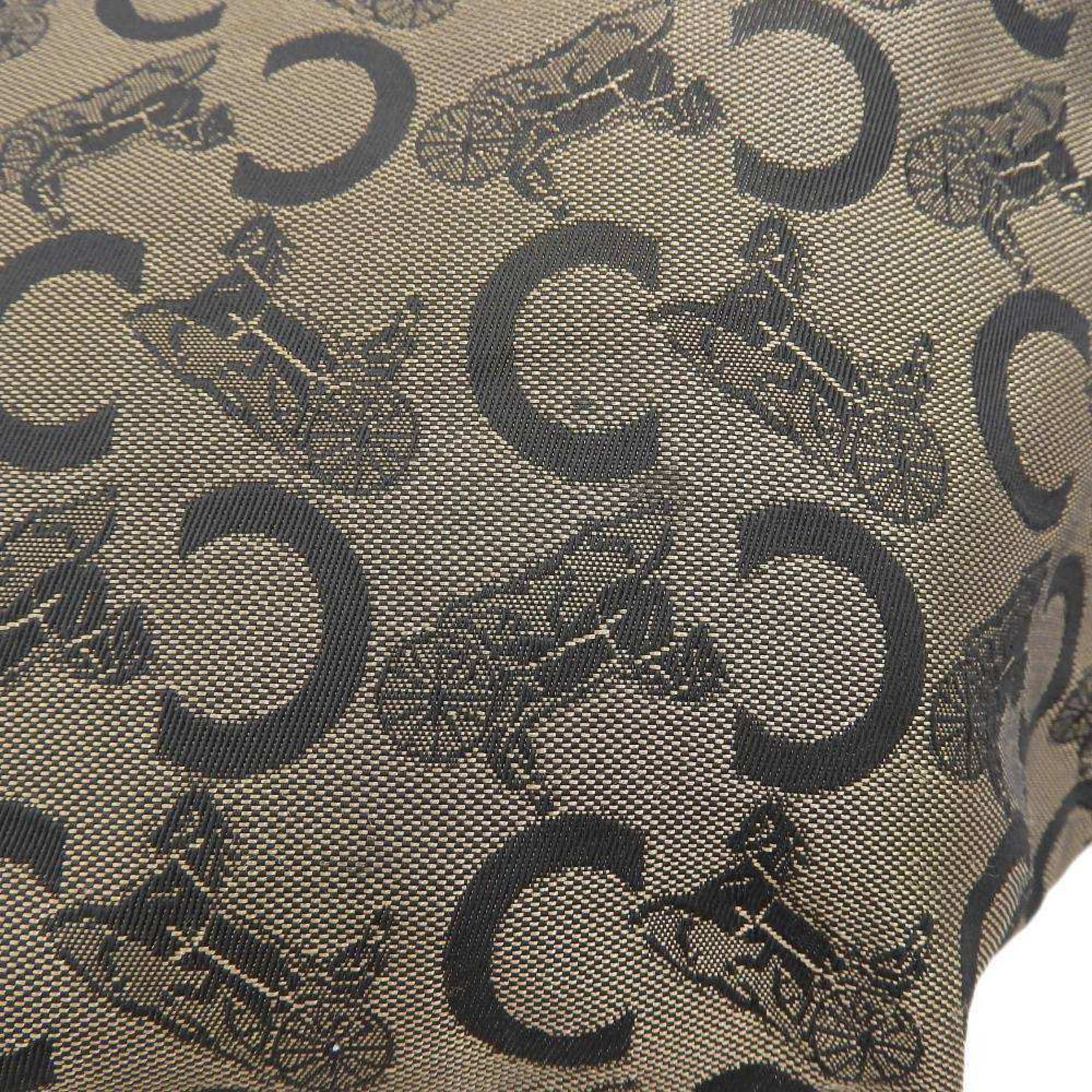 Celine CELINE tote bag carriage pattern large canvas black beige WC ST 0077