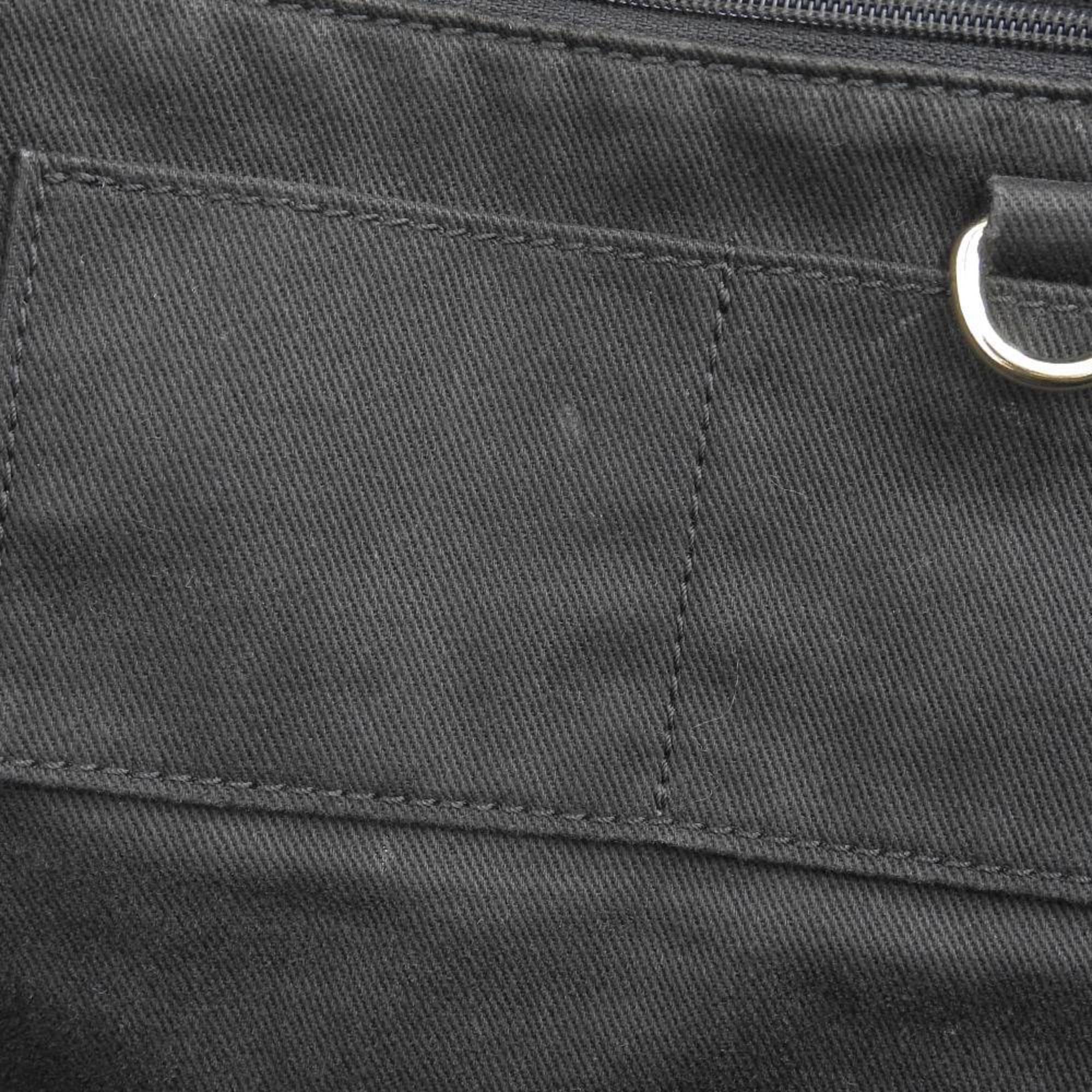 Celine CELINE tote bag carriage pattern large canvas black beige WC ST 0077