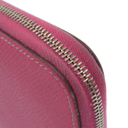 Hermes HERMES Azap Long Silk In Round Wallet Epson Rose Tyrian Pink □P Engraved
