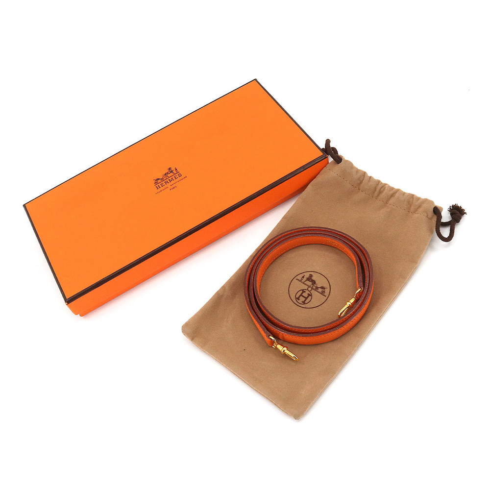 Hermes Shoulder Strap For Mini Kelly Orange Veau Swift