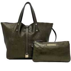 Tiffany Tote Bag Metallic Gold Leather TIFFANY&Co. Reversible Suede Women's Soft