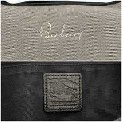 Burberry bag natural beige black jacquard canvas leather BURBERRY shoulder embroidery stitch