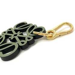 Loewe charm black green gold anagram leather GP LOEWE key holder