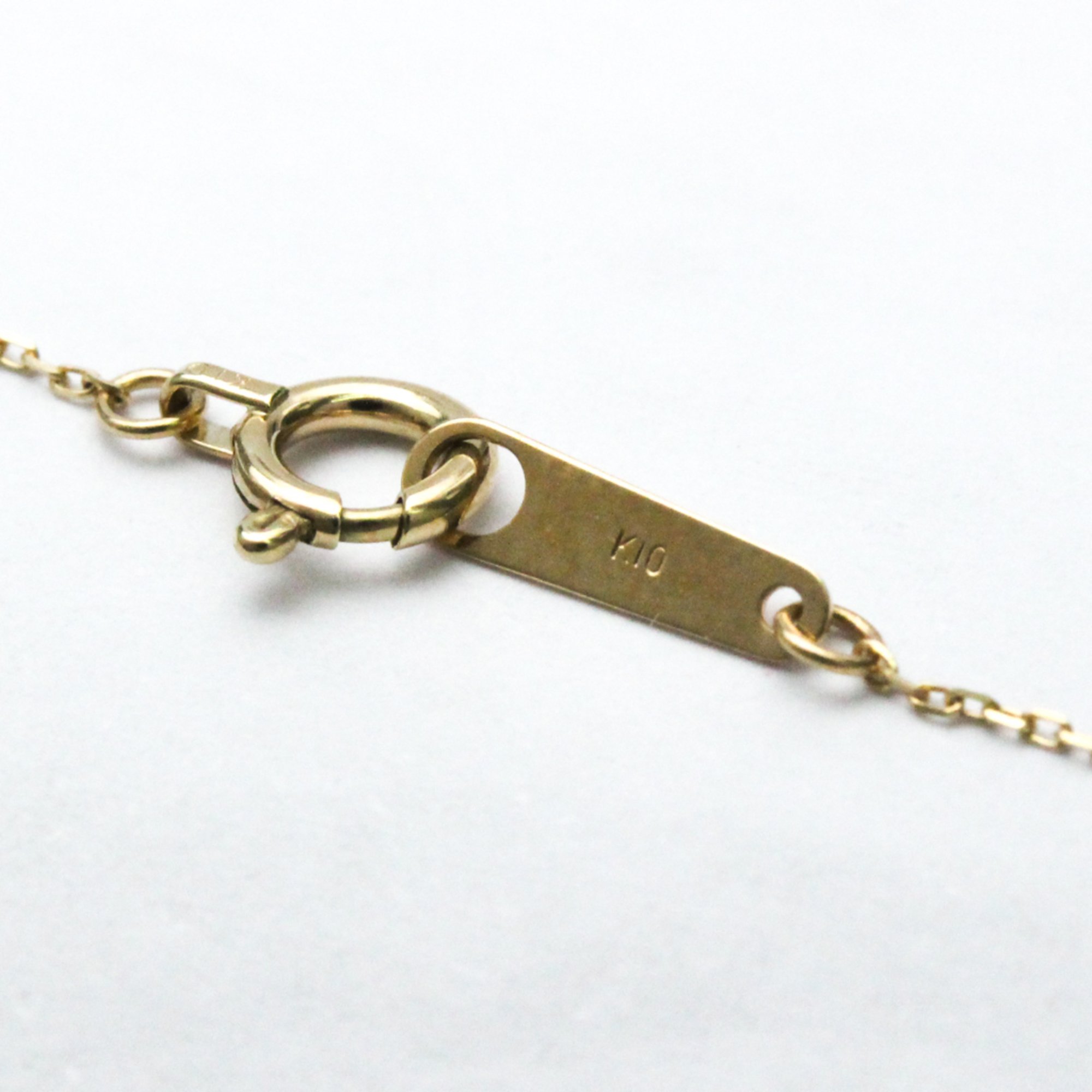 Vendome Aoyama Crescent Moon Diamond Pearl Necklace 10K Yellow Gold BF562006
