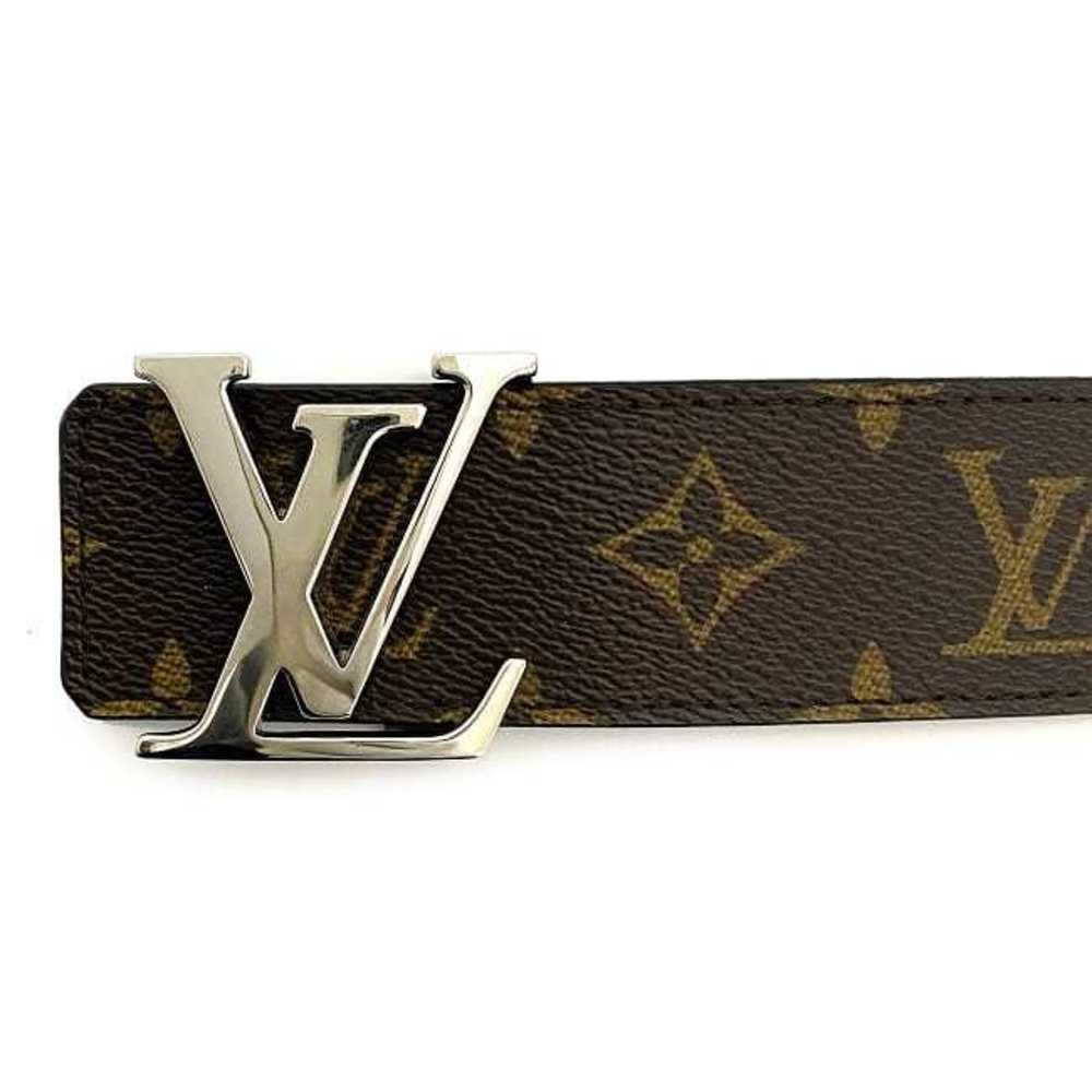 Louis Vuitton LV Initiales 40mm Reversible Brown Monogram Macassar Canvas. Size 85 cm