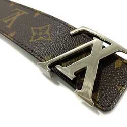 Louis Vuitton Silver Perforated Monogram Laminated Leather Buckle Belt 90CM Louis  Vuitton