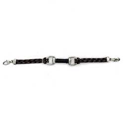 Gucci Bracelet Black Silver Orange Horsebit Breath Leather String 925 GUCCI SV925 Dot Rope Women's Accessory