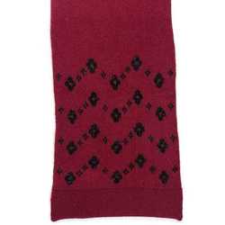 Louis Vuitton muffler Bordeaux black wool cashmere LOUIS VUITTON monogram flower thick