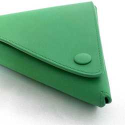 Bottega Veneta Pouch Green 651441 Leather BOTTEGA VENETA Square Coin Case Snap Button Women's