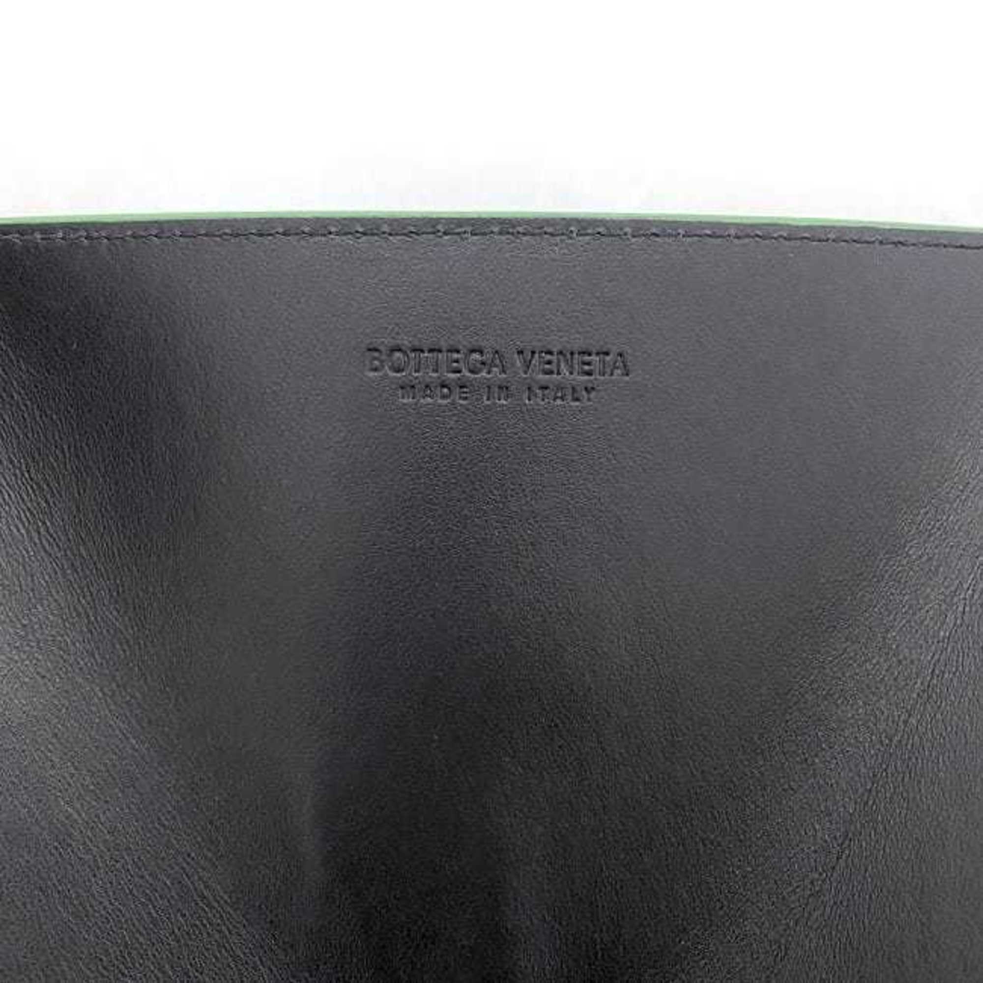 Bottega Veneta Pouch Green 651441 Leather BOTTEGA VENETA Square Coin Case Snap Button Women's