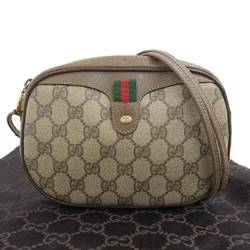 Used Gucci Vintage Brown GG Plus Sherry Line Bag