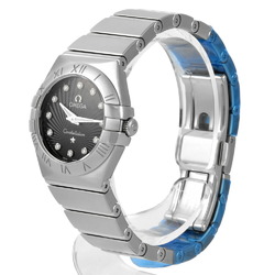 Omega OMEGA Constellation 12P Diamond Index SS Women's Quartz Watch Black Dial 123.10.24.60.51.001