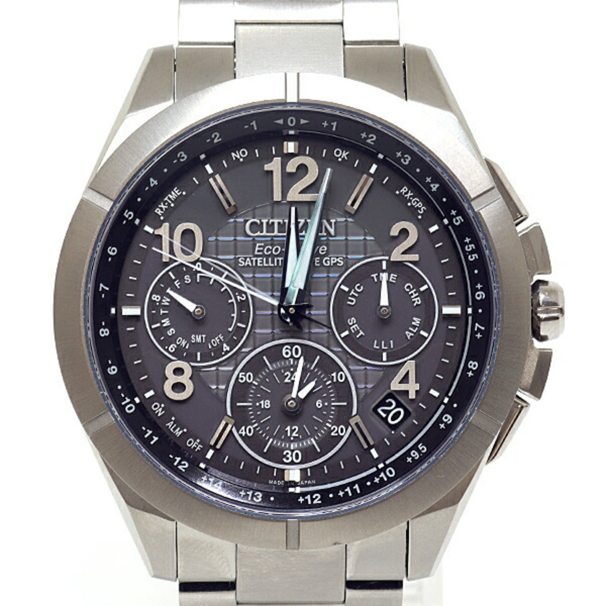 CITIZEN Citizen Men's Watch Atessa CC9070-56H Eco Drive Solar Radio Titanium Gray Dial