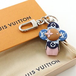 LOUIS VUITTON Louis Vuitton Bijou Sac Vivienne Keychain M00483 Metal Navy  Silver Bag Charm
