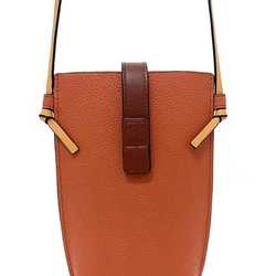 Loewe pocket shoulder orange brown anagram 124.12.Z45 6977 pochette leather LOEWE bag card