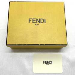 Fendi Bifold Wallet Brown Black Gold Zucca 8M0386 Small Leather GP FENDI FF Women's