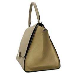 Celine bag trapeze gray beige 169543 leather suede CELINE handbag shoulder flap turn lock ladies