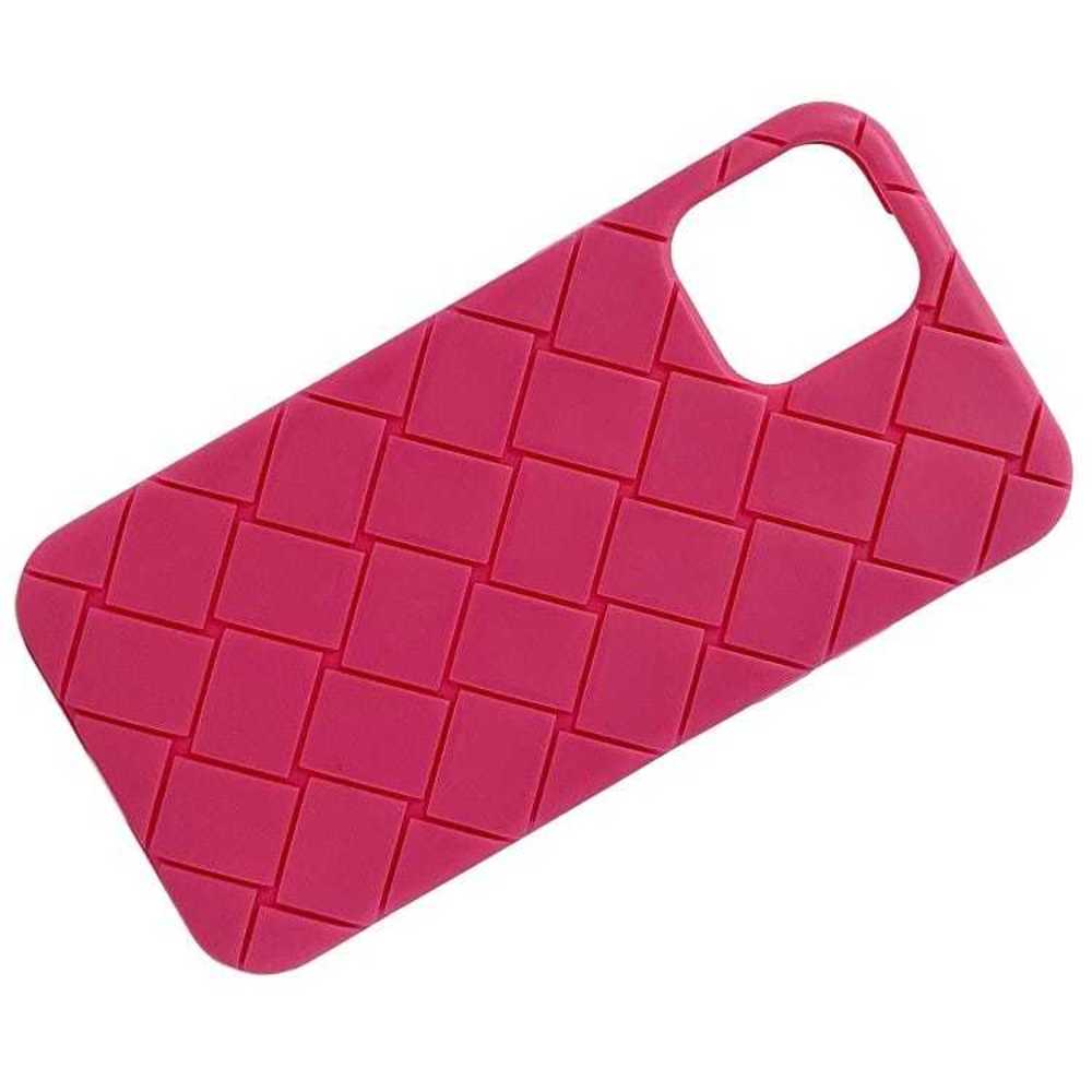 Bottega Veneta iPhone 14 PRO Case Pink Intrecciato Rubber Silicone