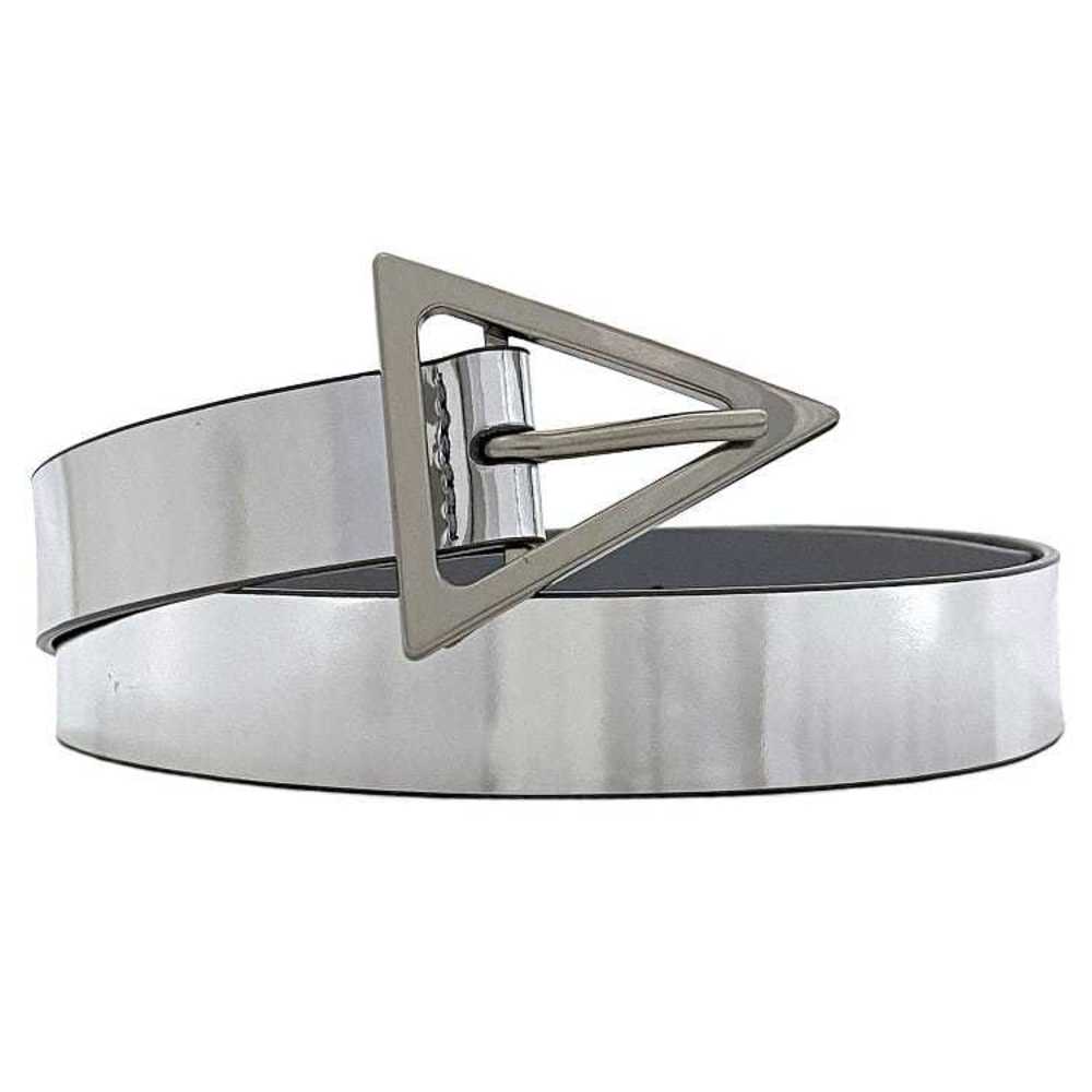 Bottega Veneta triangle belt silver metallic 609275 25mm 70cm 65cm