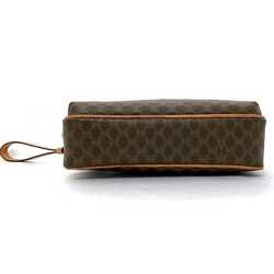 Celine Second Bag Brown Beige Macadam M09 Clutch PVC Leather CELINE Strap Ladies