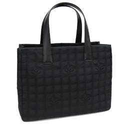 Chanel Tote Bag New Line MM A15991 Black Nylon Canvas Leather Ladies CHANEL
