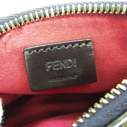 Fendi Zucca FILA Collaboration 7N0097 Women's Leather,Coated Canvas Pouch Brown,Navy,Red Color