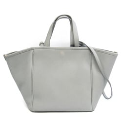 Celine Small Fold Cabas 194073 Women's Leather Handbag,Shoulder Bag Light Blue Gray
