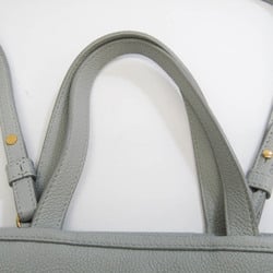 Celine Small Fold Cabas 194073 Women's Leather Handbag,Shoulder Bag Light Blue Gray