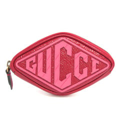 Gucci Patent Rubber Game Patch Logo Wrist Bag 524318 Women's Patent Leather Pouch Pink,Red Color