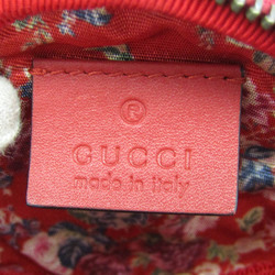 Gucci Patent Rubber Game Patch Logo Wrist Bag 524318 Women's Patent Leather Pouch Pink,Red Color