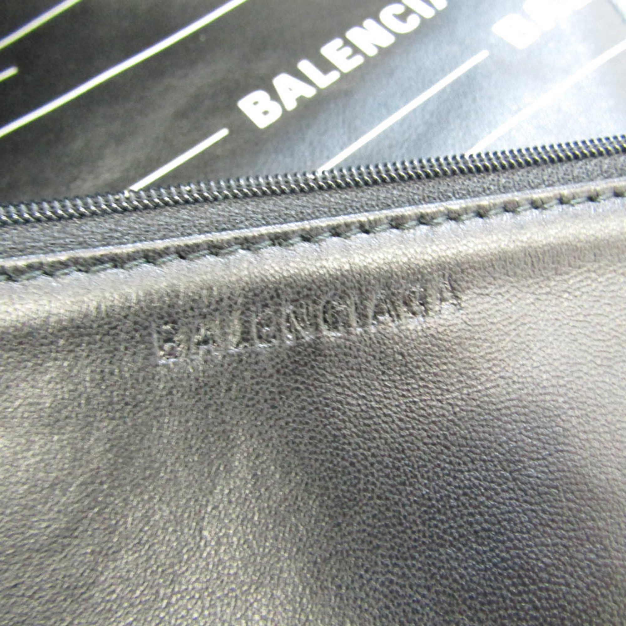 Balenciaga Shopper Tote Folding 541906 Women,Men Leather Handbag Black,White