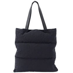 Loewe LOEWE Bag Ladies Tote Shoulder Puffy Vertical Leather Nylon Black