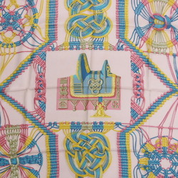 Hermes Carre 90 silk scarf muffler pink multicolor