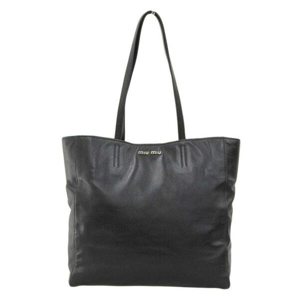 Miu Miu Tote Bag Black Leather