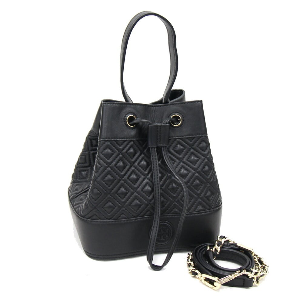 Tory Burch Leather Shoulder Bag In Black