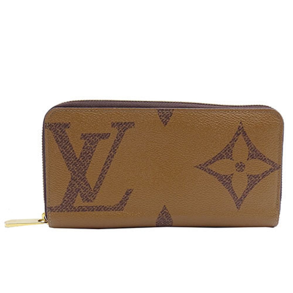 LOUIS VUITTON Monogram Reverse Canvas Zipper Wallet