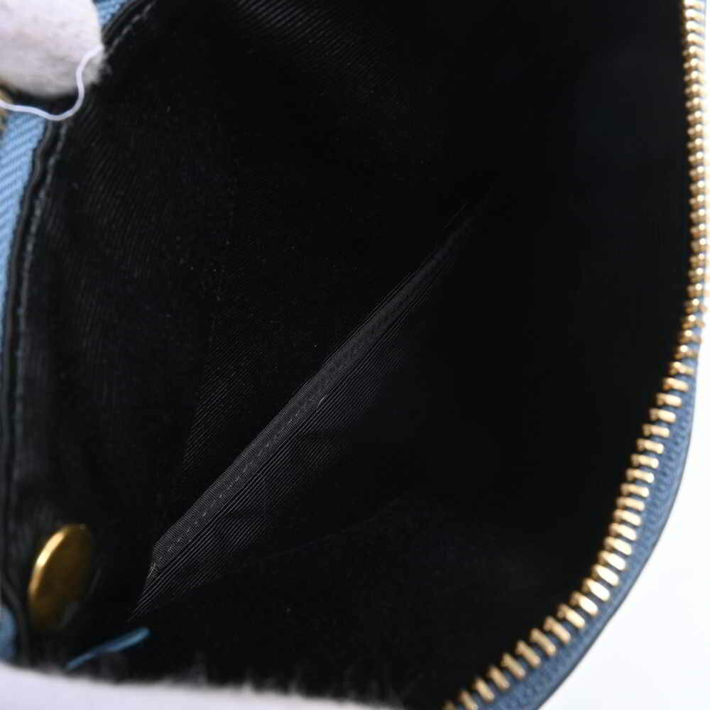Celine leather trio shoulder bag 187603BEB blue