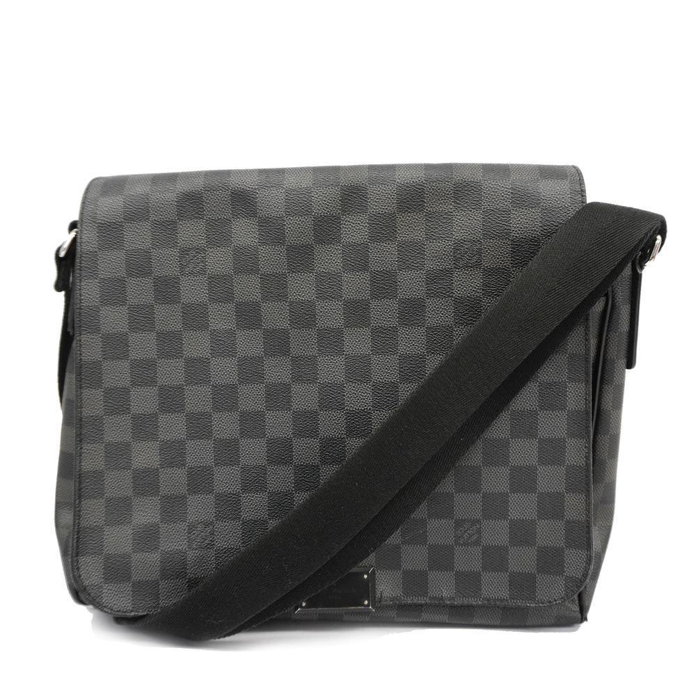 Louis Vuitton District Messenger Bag Damier Graphite mm Black