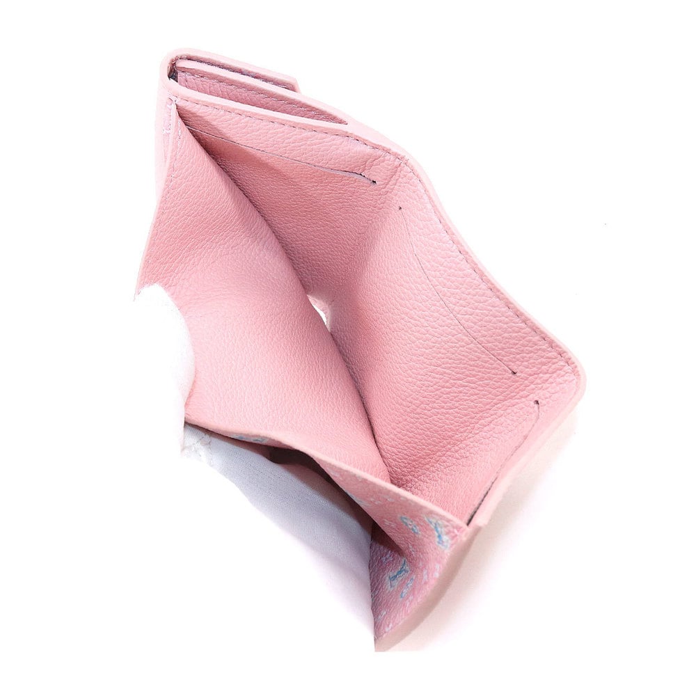 Louis Vuitton Portefeuille Lock Mini Compact Trifold Wallet Pink M81147 F/S