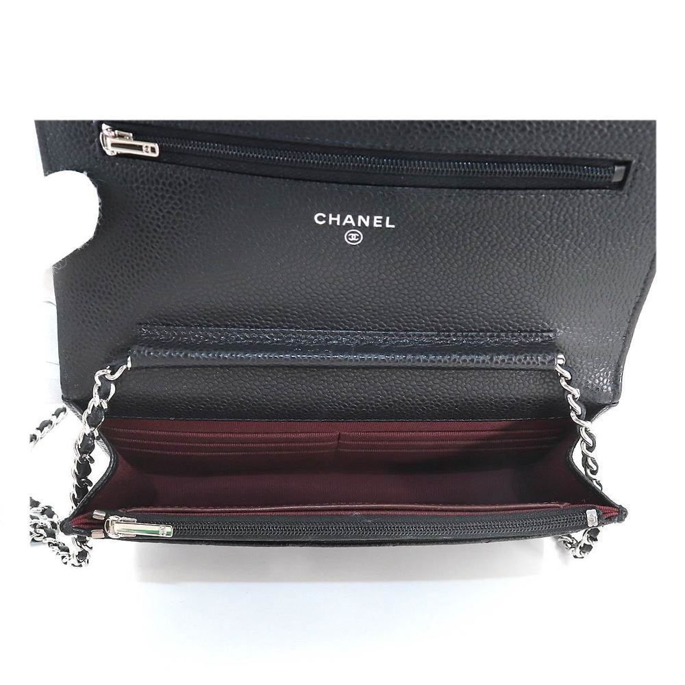 Authentic CHANEL Timeless Classic Line AP0250 Chain wallet #260