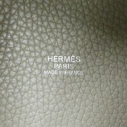 Hermes Picotin Lock PM Handbag Taurillon Clemence Sage Silver Hd X Engraved  5731