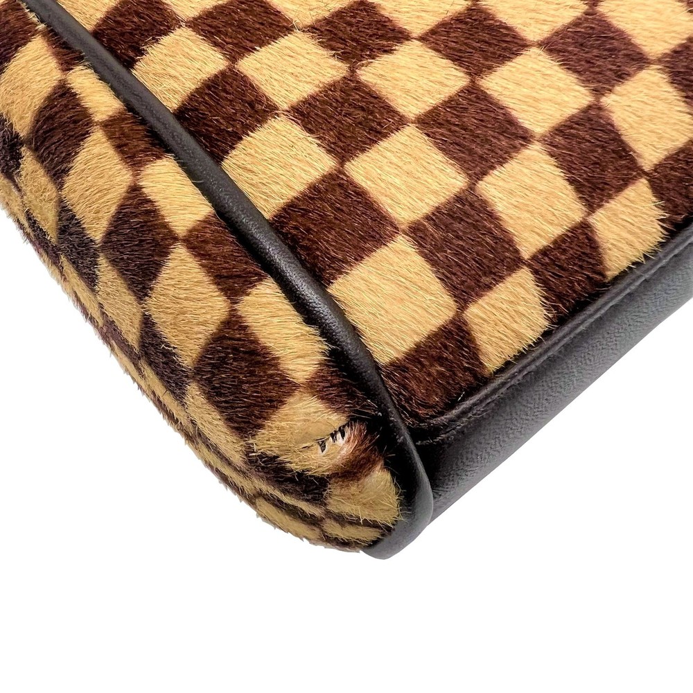 Brown Damier Sauvage Lion Handbag