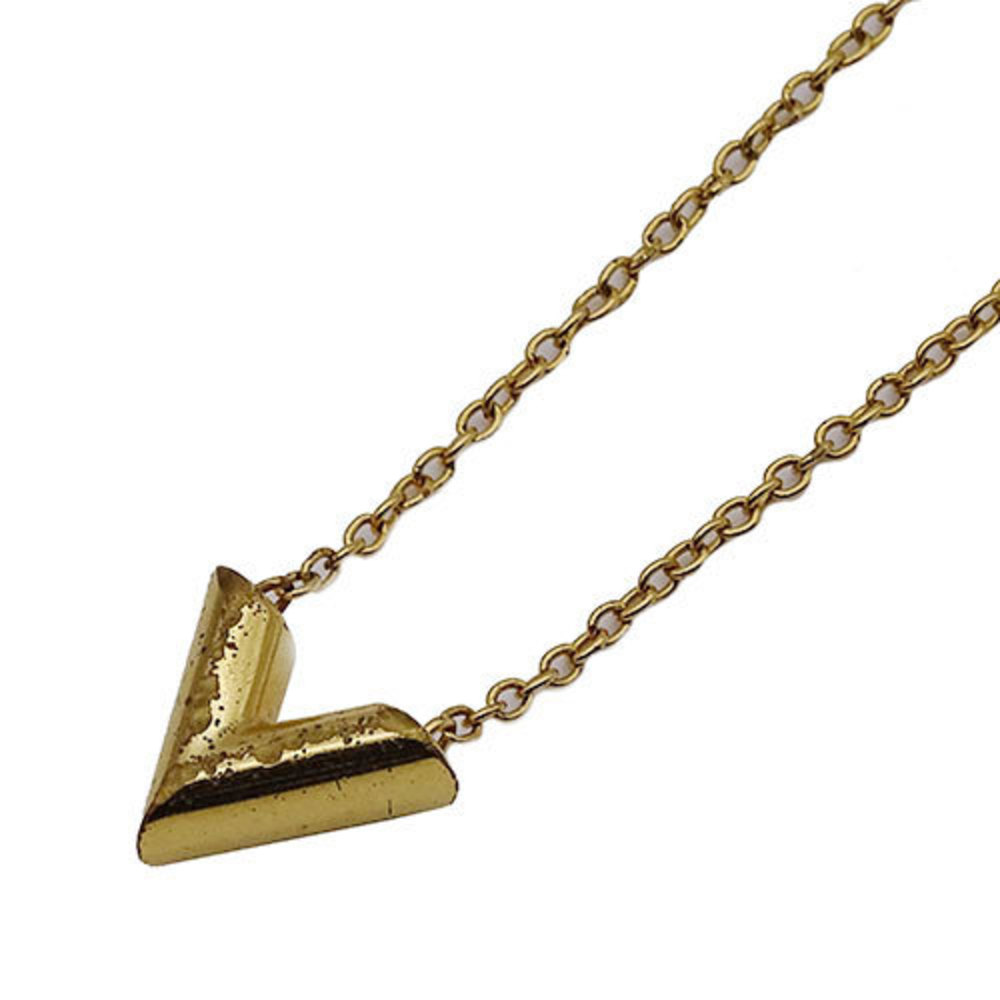 Louis Vuitton LOUIS VUITTON Necklace Women's Essential V Gold