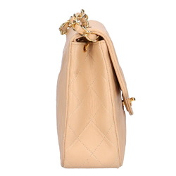 Chanel Chain Matelasse Shoulder Bag Lambskin Beige Ladies CHANEL