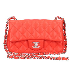 Chanel Chain Matelasse Shoulder Bag Lambskin Red Ladies CHANEL